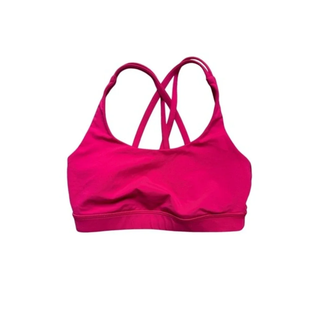 lululemon Energy Sports Bra Lip Gloss Pink 4 Barbiecore Sporty Chic Clean Girl